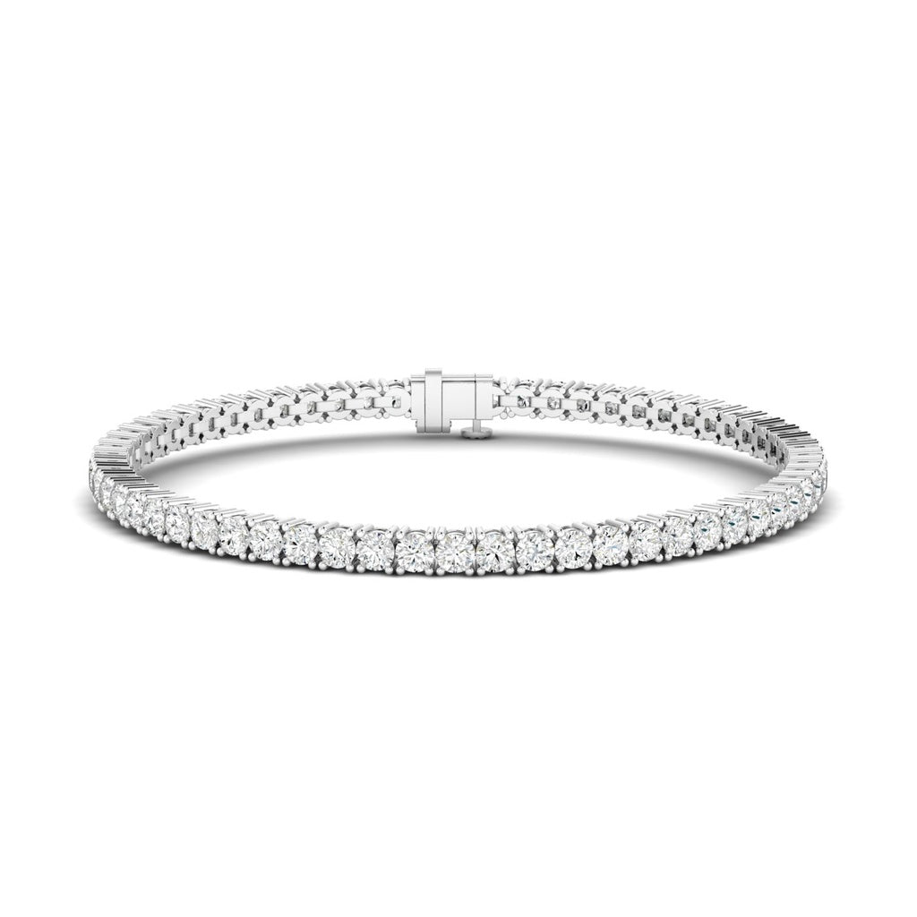 14K White Gold 4.00ctw Lab Grown Diamond Tennis Bracelet