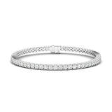14K White Gold 4.00ctw Lab Grown Diamond Tennis Bracelet