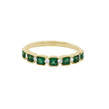14K Emerald with Diamond Ring  Emerald=.58ctw Diamond=.15Ctw