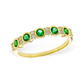 14K Emerald & Diamond Station Band
