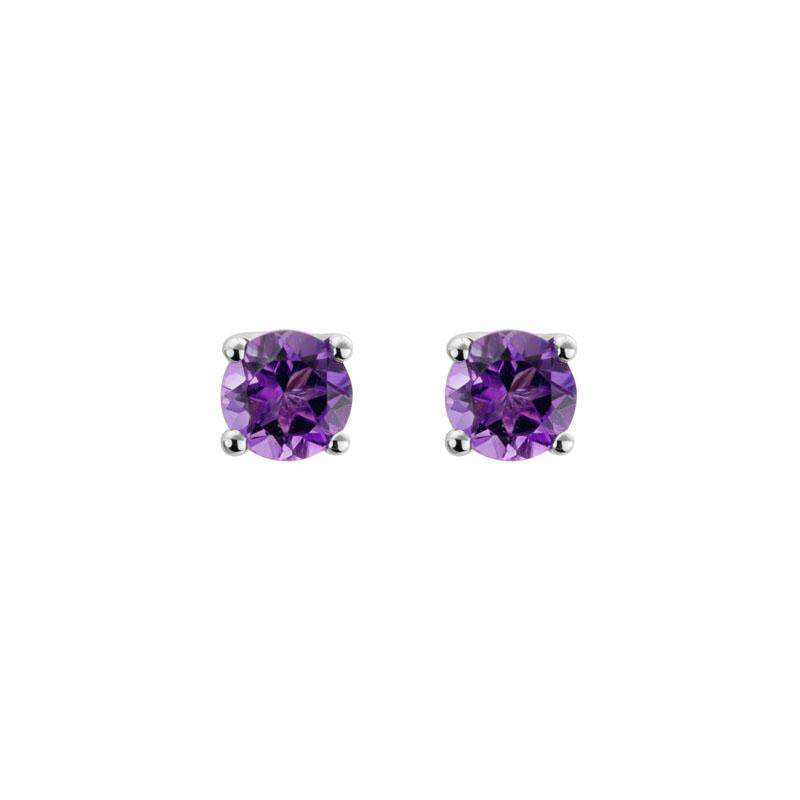 Artistry Limited 14K White Gold Amethyst Birthstone Earrings
