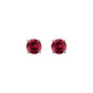 Artistry Limited 14K White Gold Created Ruby Earrings