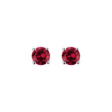 Artistry Limited 14K White Gold Created Ruby Earrings