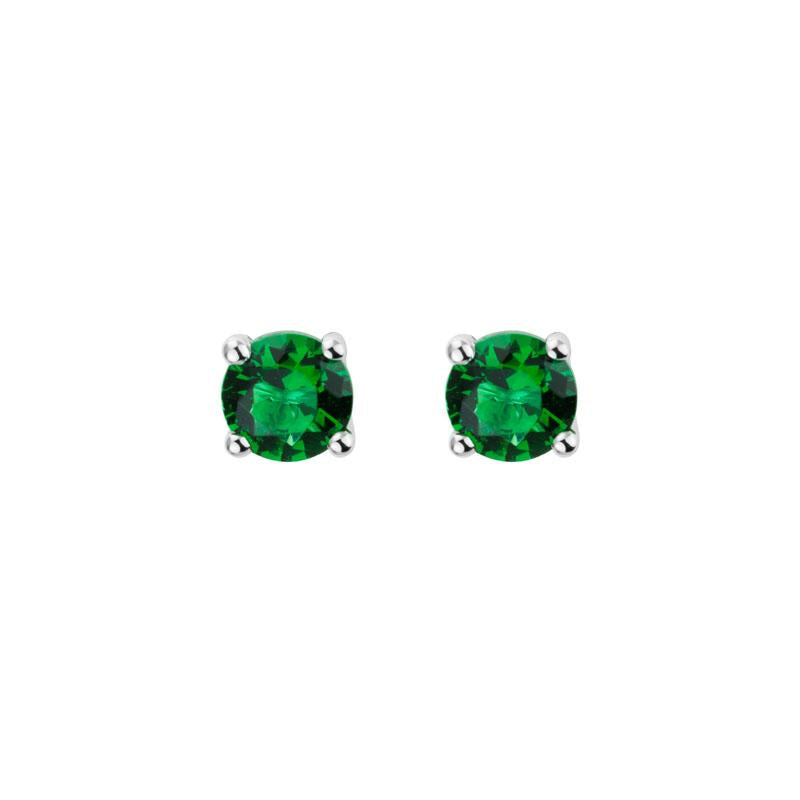 Created Emerald Earrings