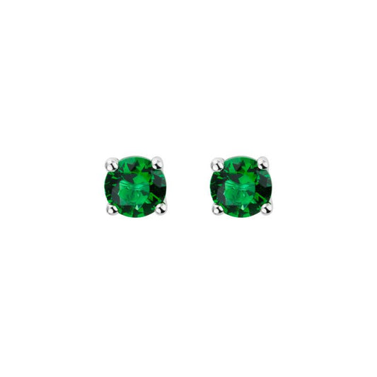 Created Emerald Earrings