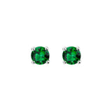 Created Emerald Earrings