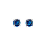 14K WG CREATED SAPH STUD EAR