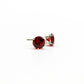 14K White Gold Garnet Earrings