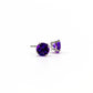 14K White Gold Amethyst Earrings