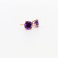 14K Yellow Gold Amethyst Earrings
