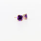 14K Yellow Gold Amethyst Earrings