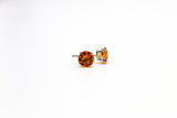 14K White Gold Citrine Earrings