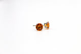 14K White Gold Citrine Earrings