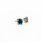 14K Yellow Gold Blue Topaz Earrings