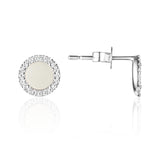 Mother Of Pearl Diamond Earrings