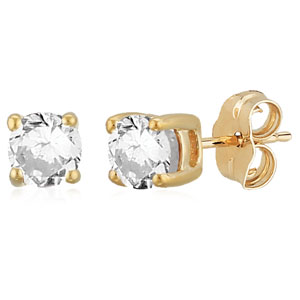 14K Cubic Zirconia Earrings