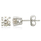 14K White Gold Back - 1.00ctw Cubic Zirconia Stone Earrings