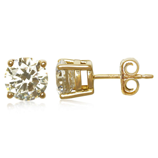 14K Gold Back - 0.60ctw Cubic Zirconia Stone Earrings