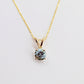14K Yellow Gold Aquamarine Pendant Necklace