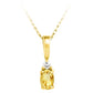 14K Yellow Gold Citrine & Diamond Pendant Necklace - 0.03Ctw