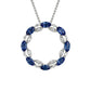 14K W/G Sapphire & Diamond Circle Pendant