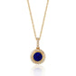 Lapis Lazuli And Diamond Halo Necklace