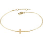 14K Sideways Cross Bracelet