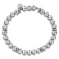 Sterling Silver Faceted Bead Bracelet