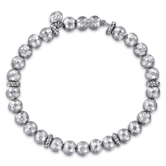 Sterling Silver Faceted Bead Bracelet