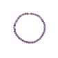 4MM Amethyst February Birthstone Beaded Bracelet - 7"