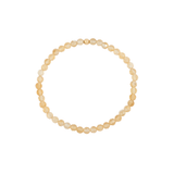 4MM Citrine November Birthstone Beaded Bracelet - 7"