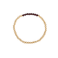 4MM Garnet January Birthstone Bar Gold Filled Beaded Bracelet - 7"