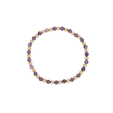 4MM Amethyst & 14K Gold Filled Harmony Gemstone Beaded Bracelet - 7"