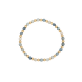 4MM Aquamarine & 14K Gold Filled Harmony Gemstone Beaded Bracelet - 7"
