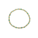 4MM Emerald & 14K Gold Filled Harmony Gemstone Beaded Bracelet - 7"