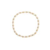 4MM Pearl & 14K Gold Filled Harmony Gemstone Beaded Bracelet - 7"