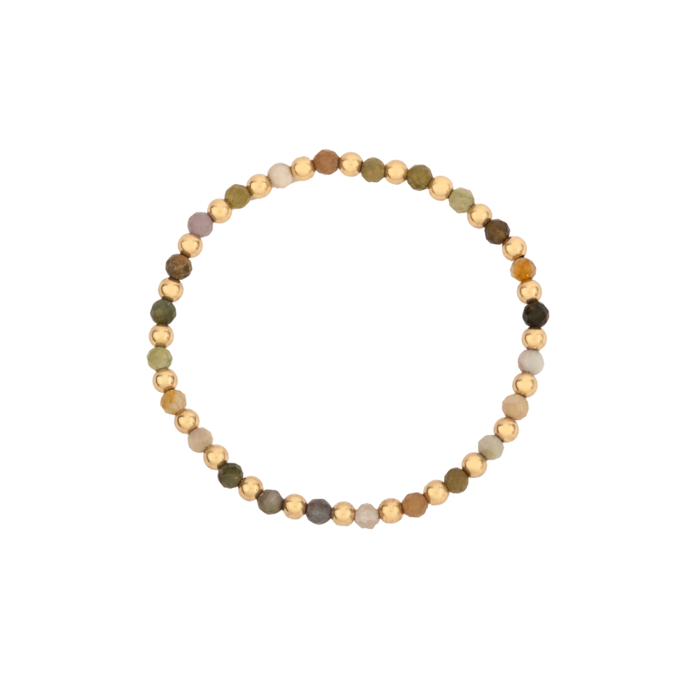 4MM Tourmaline & 14K Gold Filled Harmony Gemstone Beaded Bracelet - 7"
