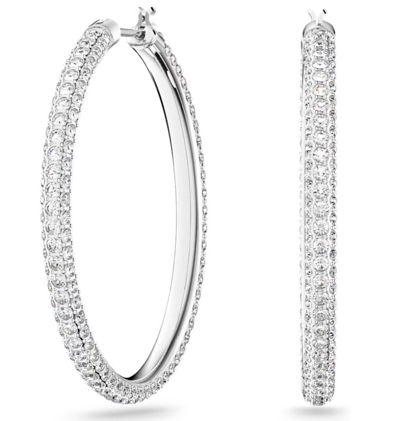 Swarovski Stone Clear Hoop Earrings