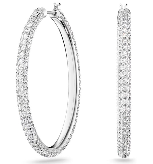 Swarovski Stone Clear Hoop Earrings