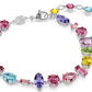 Swarovski Gema Bracelet with Multi Colored Stones - Rhodium Plated