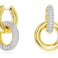 Swarovski Dextera Interlocking Hoops - Asymmetrical - Gold Plated