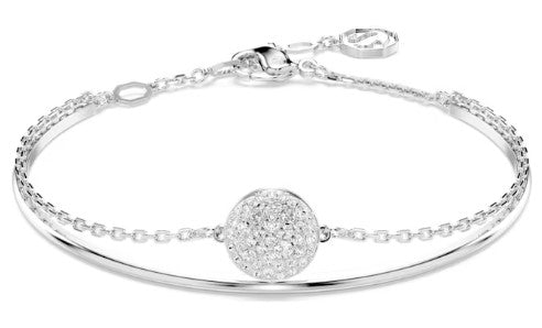 Swarovski Meteora Double Strand Bracelet - Rhodium Plated