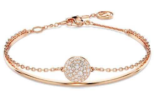 Swarovski Meteora Double Strand with Circle Bracelet - Rose Gold Plated