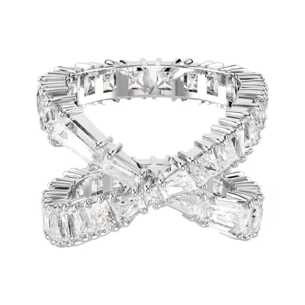 Swarovski Hyperbola Infinity Ring - Silver Finish - Size 55