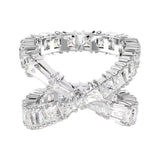 Swarovski Hyperbola Infinity Ring - Silver Finish - Size 55