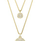 Swarovski Meteora Layered Pendant - Gold Plated