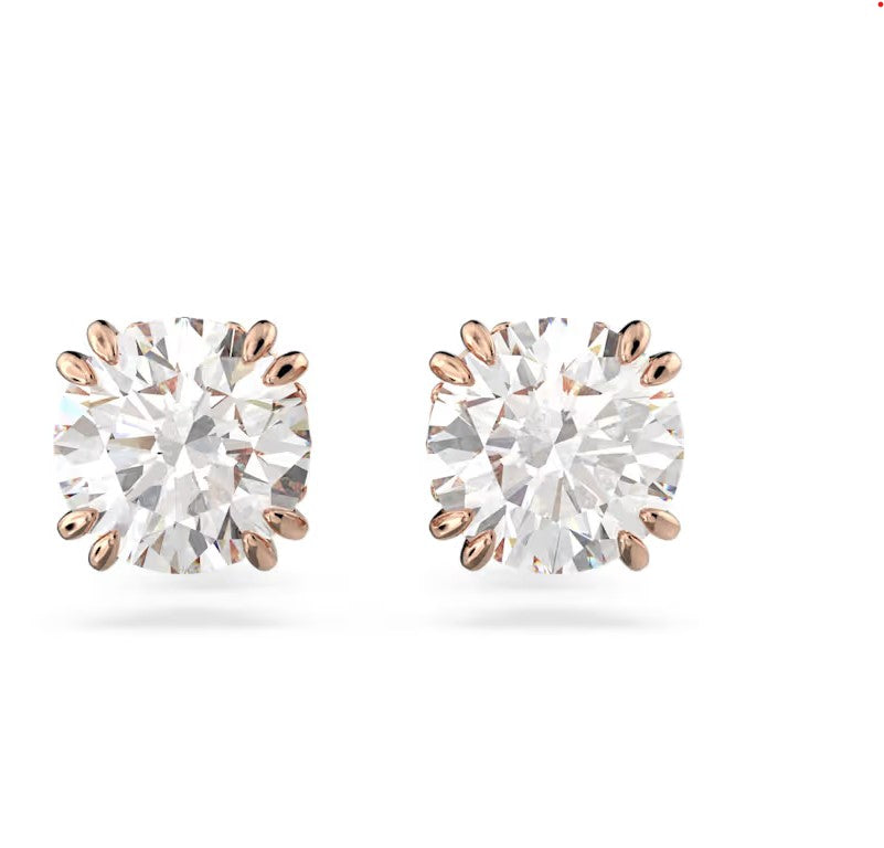 Swarovski Rose Gold Tone Clear Stud