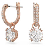 Swarovski Constella Rose Gold Tone Clear Drop Earring