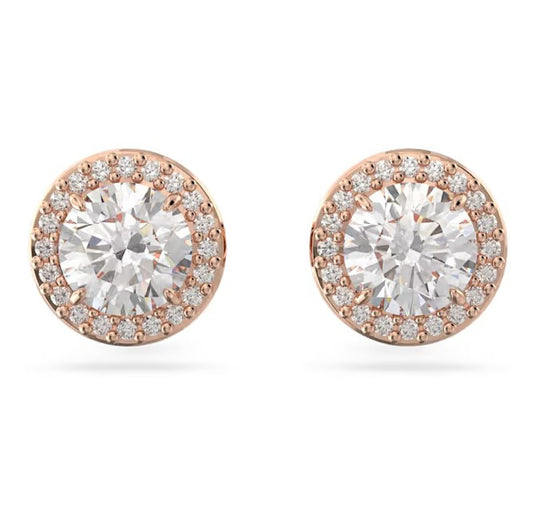 Swarovski Constella Rose Gold Tone Stud Clear Earring