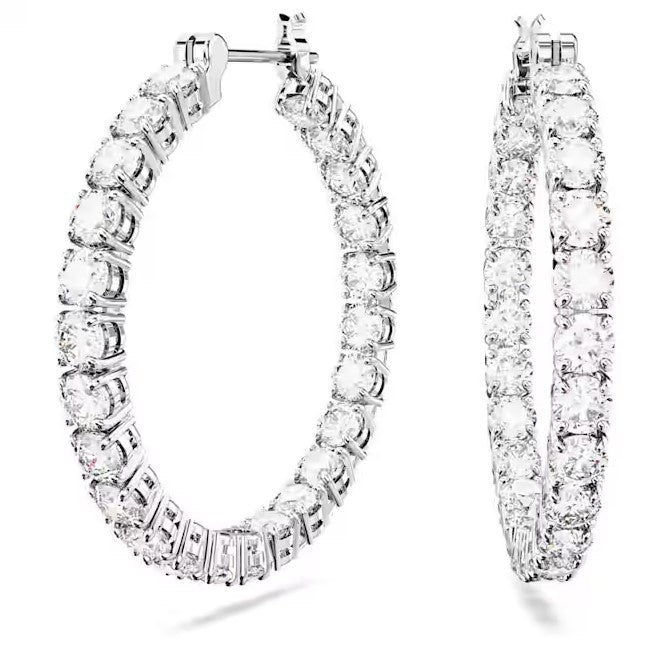Swarovski Matrix Hoops in Clear